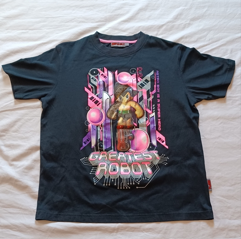 Y2K Tezuka Productions Astro Boy Greatest Robot 3D Lenticular Hologram T-Shirt M